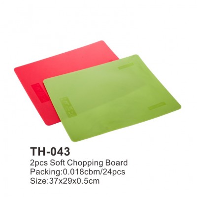 Ningbo Tianhong factory food grade pp plastic soft rectangle cutting board