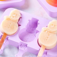 BPA Free Cartoon Homemade Silicone Ice Cream Popsicle Mold Ice Pop Molds With Lid and Wood Stick (15 Various shapes)