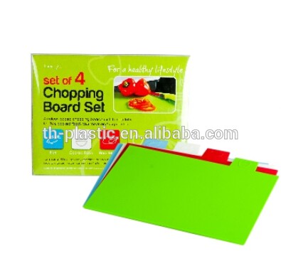 4pcs Food grade kitchen tools 2018 PP plastic index kitchen cutting board