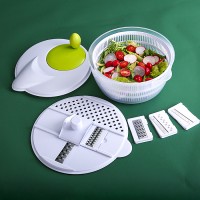 Multi Kitchen 4L Salad Set Hand Vegetable Grater Slicer Vegetable Dryer Salad Spinner